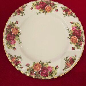 Vintage Royal Albert Old Country Roses Replacement Salad Plate, Crazed Glaze